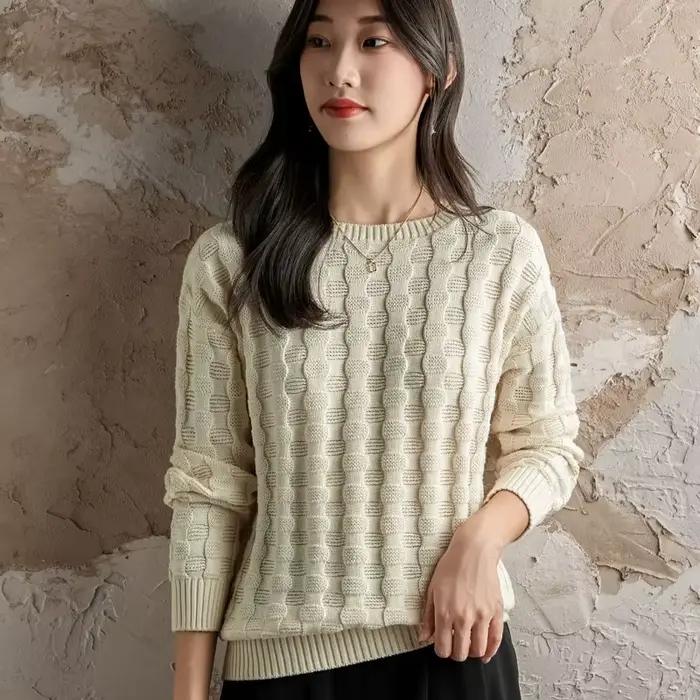 Pull tricoté en coton pour femmes