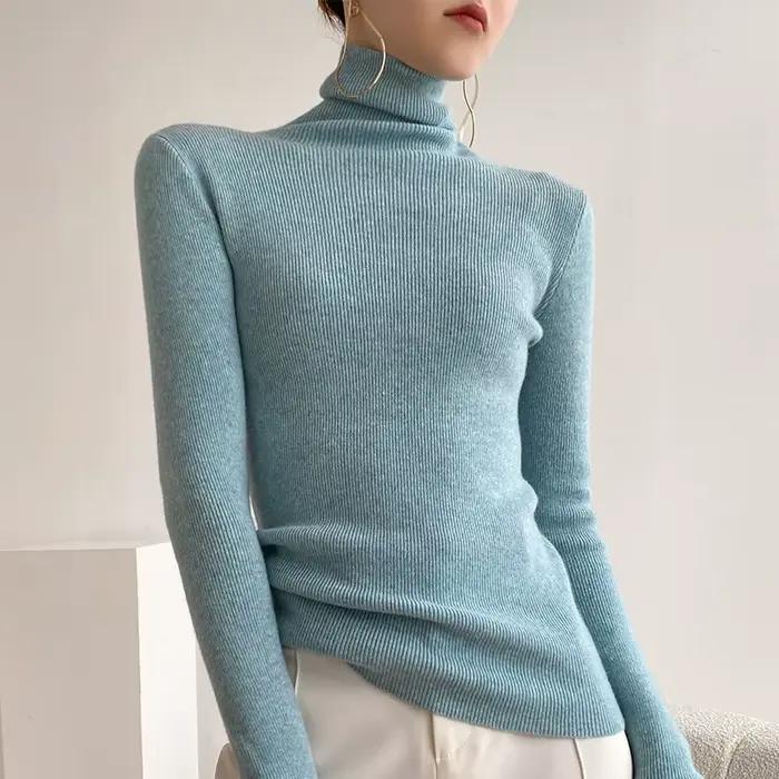 Pull en cachemire à col roulé pour femme