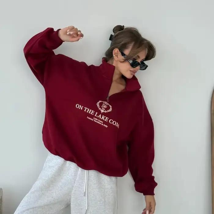 Pull rouge vin tendance