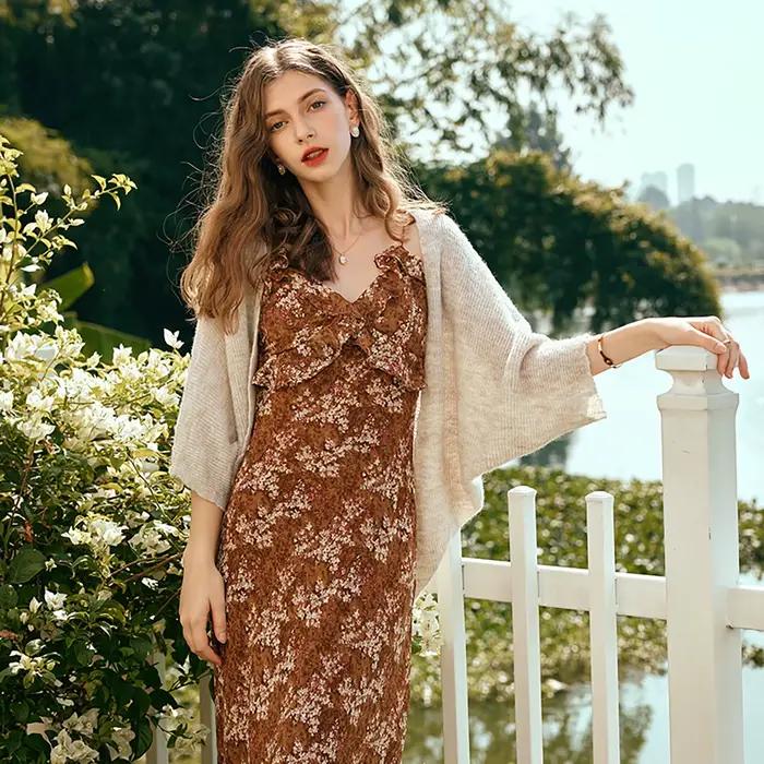 Cardigan OLrain à manches chauve-souris pour femme