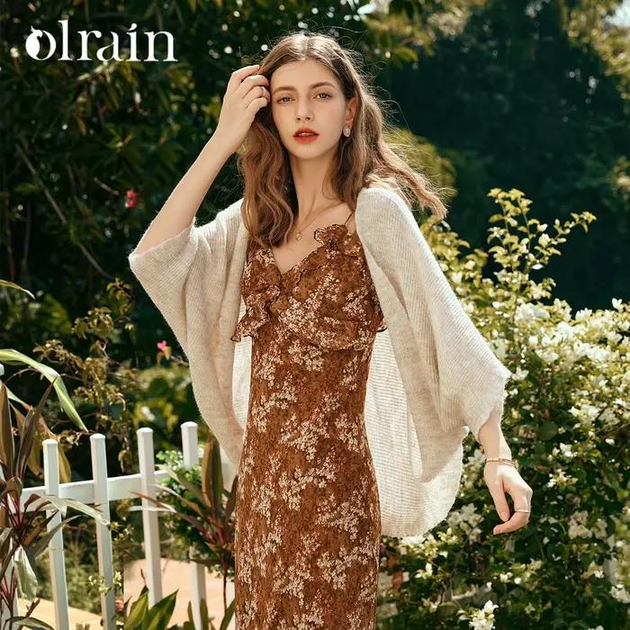 Cardigan OLrain à manches chauve-souris pour femme