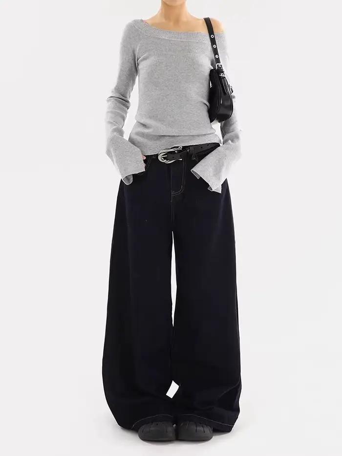 Pull à épaules dénudées pour femme