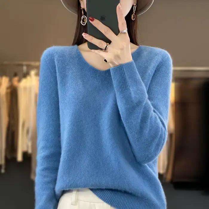 Pull en cachemire 100% pure laine pour femme