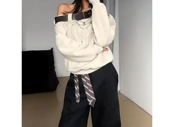 Pull à épaules tombantes pour femme