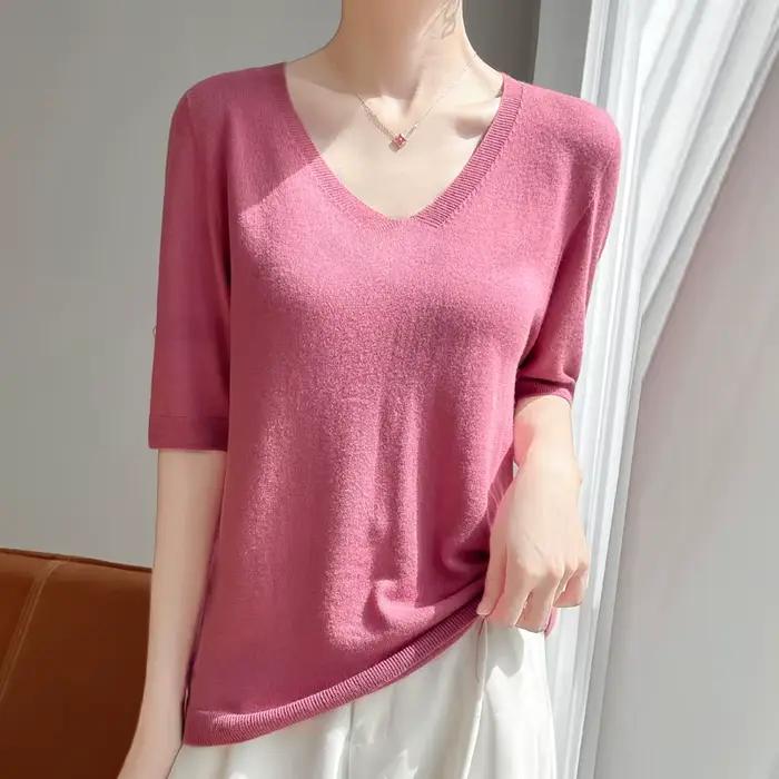 Pull tricoté 100% laine mérinos pour femmes