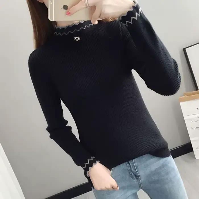 Pull en tricot de mode coréenne pour femmes
