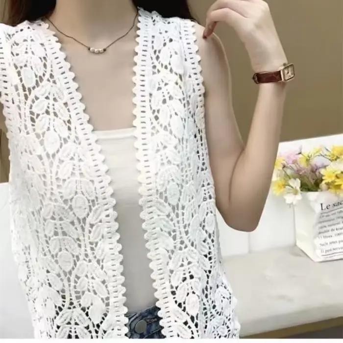 Cardigan Boho en Tricot Crochet pour Femme