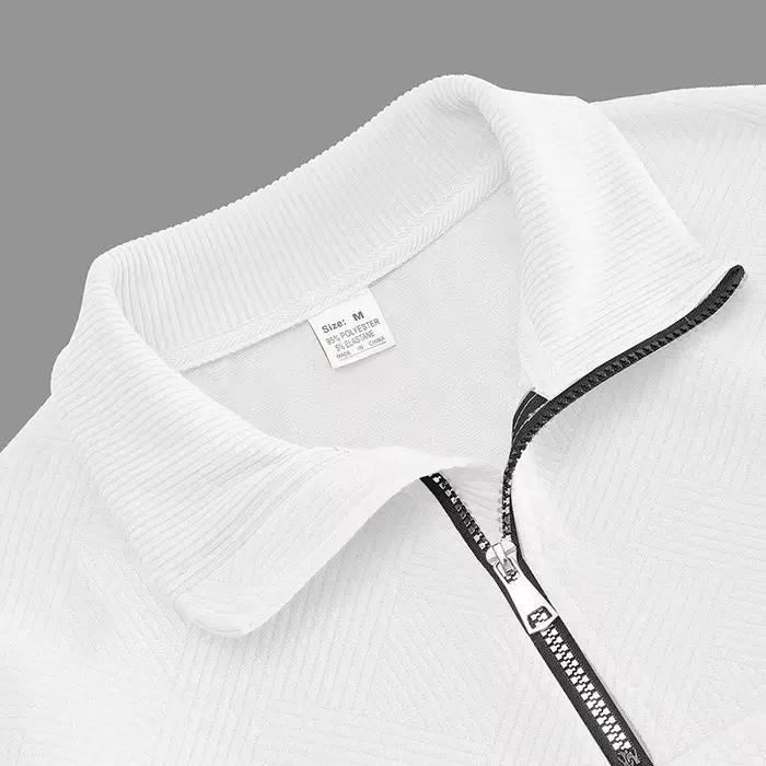 Pull-over décontracté à col montant zippé