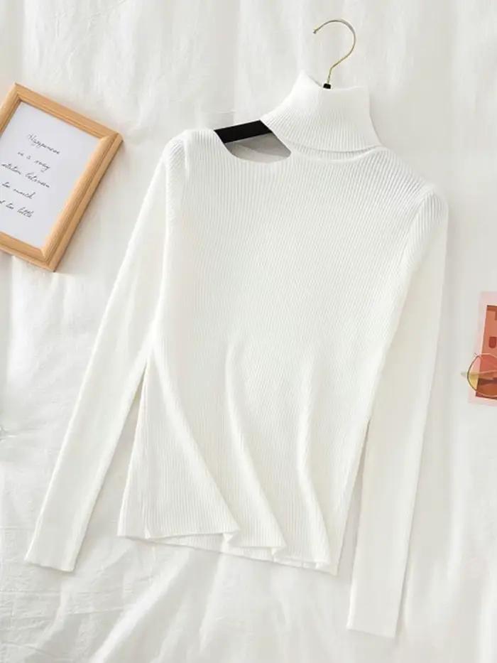 Pulls à col roulé à manches longues pour femmes
