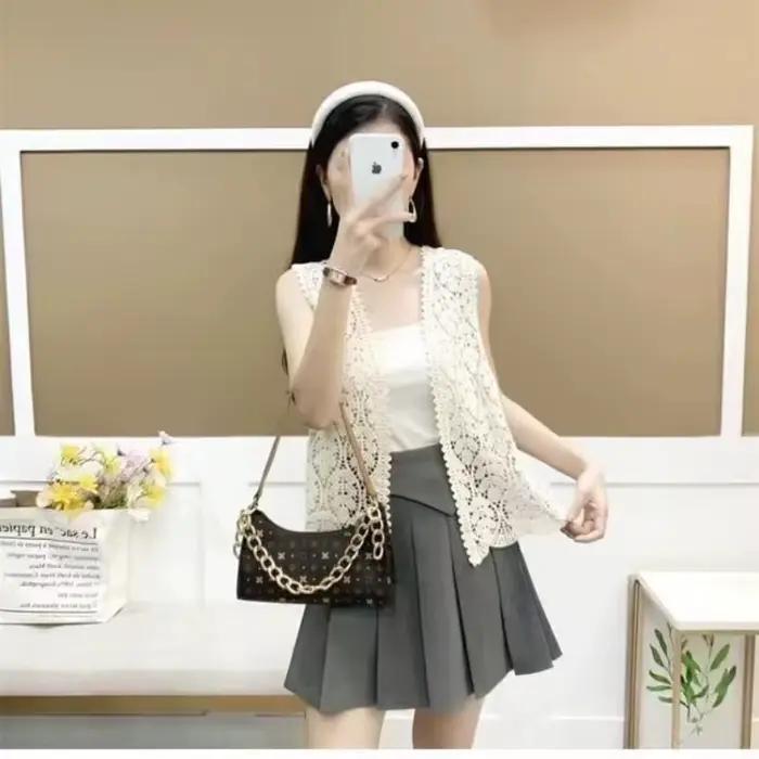 Cardigan Boho en Tricot Crochet pour Femme