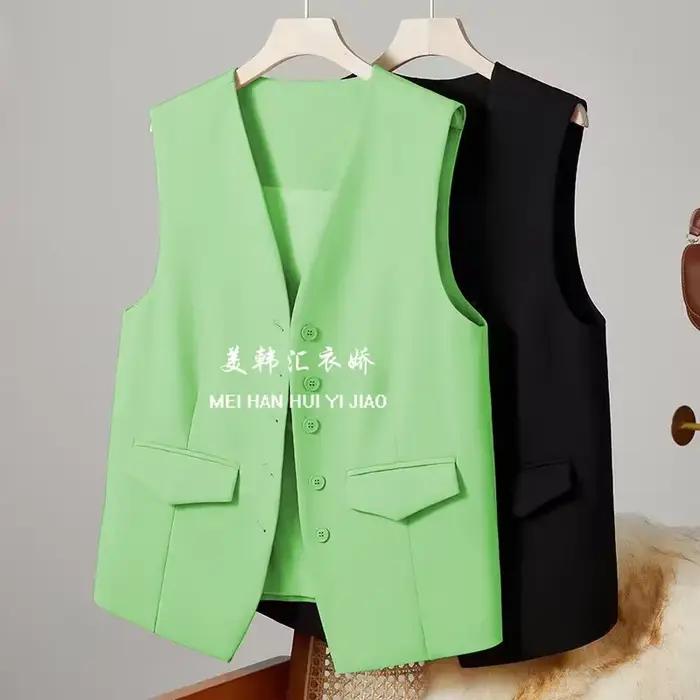Gilet de costume élégant pour femmes, style décontracté, polyester durable, col en V, pour printemps et automne, couleurs variées, occassions spéciales