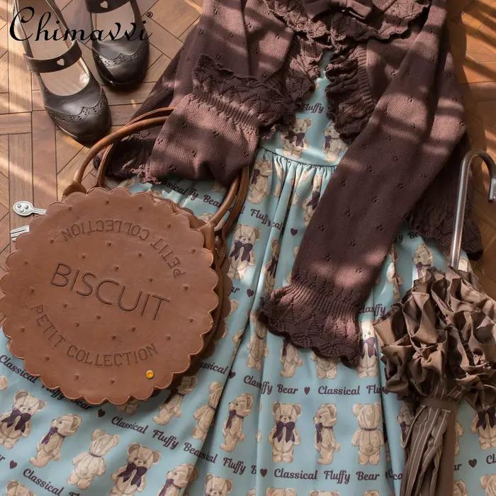 Lolita – Cardigan tricoté à manches longues pour fille