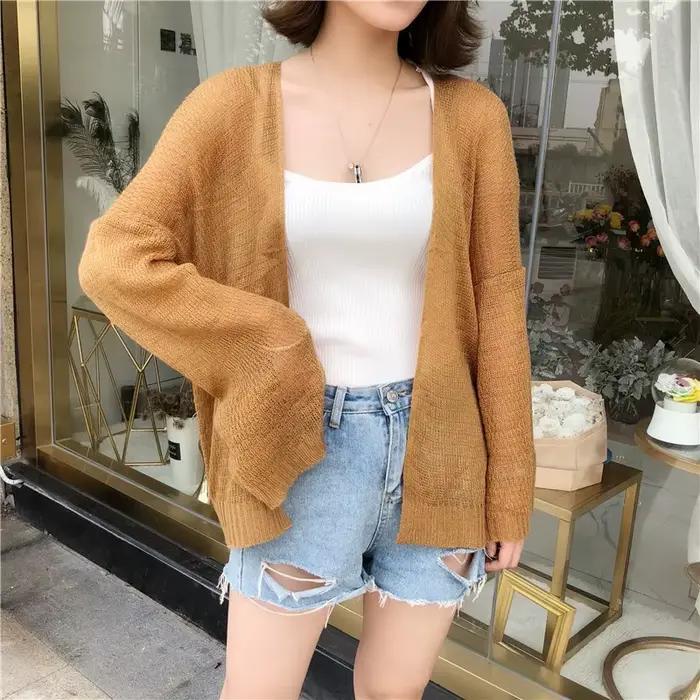 Cardigan en tricot au Crochet transparent pour femmes
