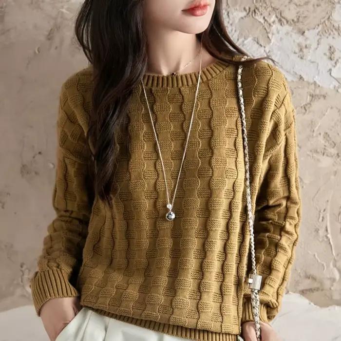Pull tricoté en coton pour femmes