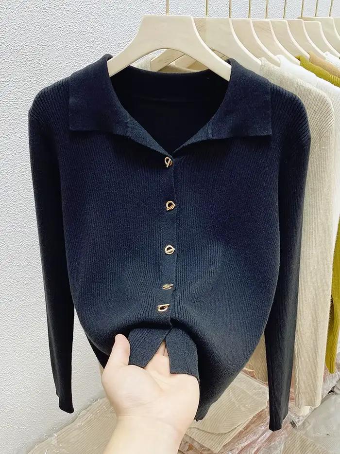 Cardigan féminin tricoté à boutonnage simple pour automne hiver élégant pour femmes junior occasions spéciales