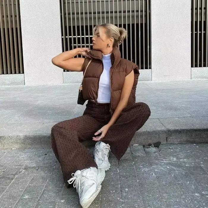 Gilet Femme Tendance Automne Hiver 2026 – Nouveauté Élégante à Col Montant