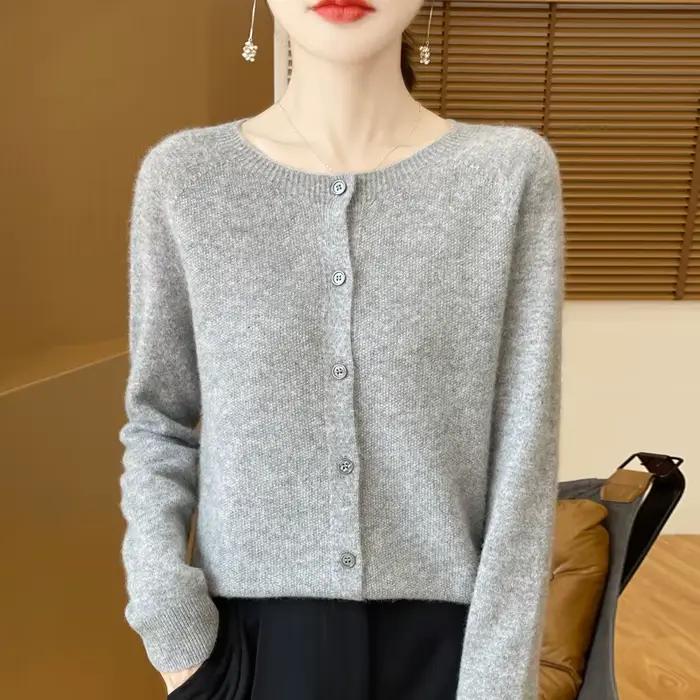 Cardigan en laine mérinos pour femme