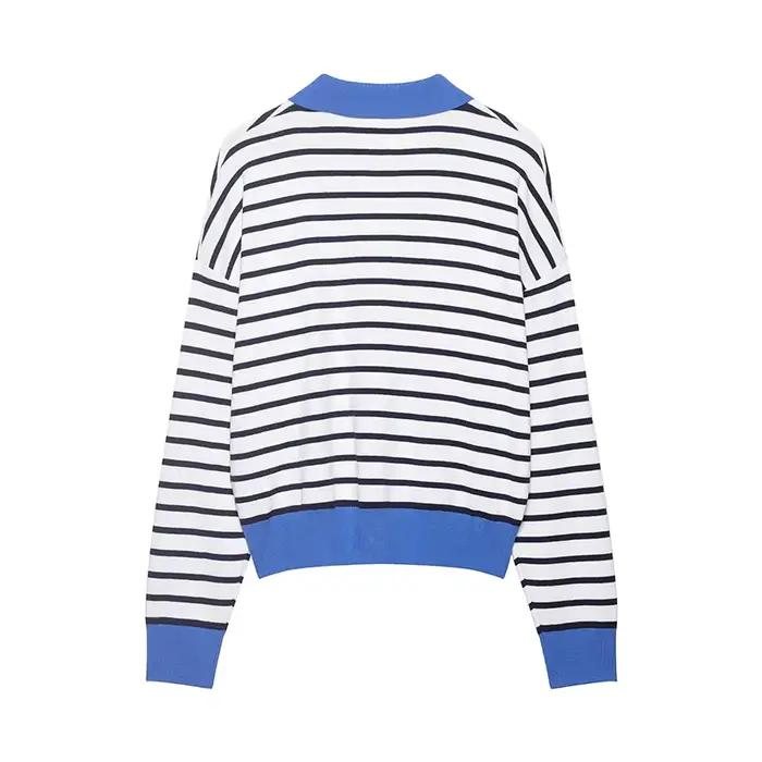 Pull-over rayé élégant et décontracté pour femme