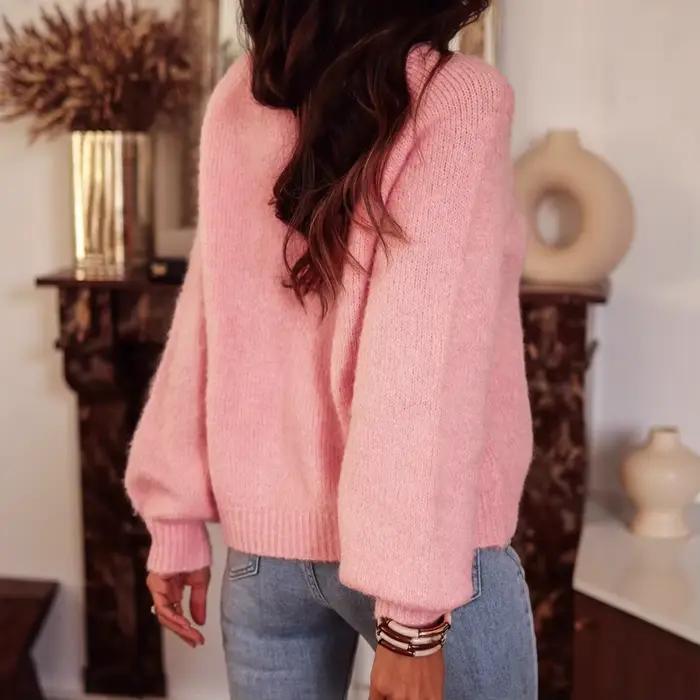 Pull Raglan de couleur unie pour femme