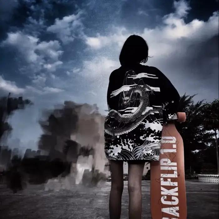 Kimono Cardigan femmes hauts et chemisiers japonais Streetwear haut pour femme été 2020 chemise longue
