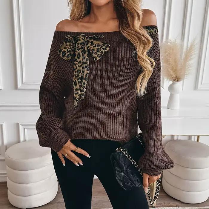 Pull tricoté rétro à col rond pour femmes, automne-hiver, confortable et élégant, idéal pour toutes les occasions