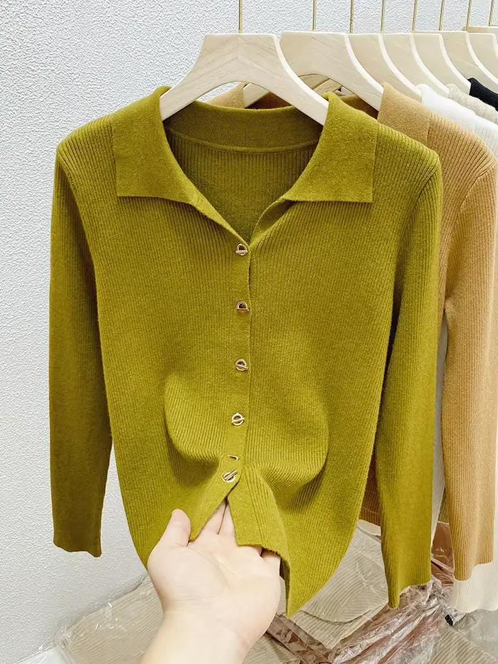 Cardigan féminin tricoté à boutonnage simple pour automne hiver élégant pour femmes junior occasions spéciales