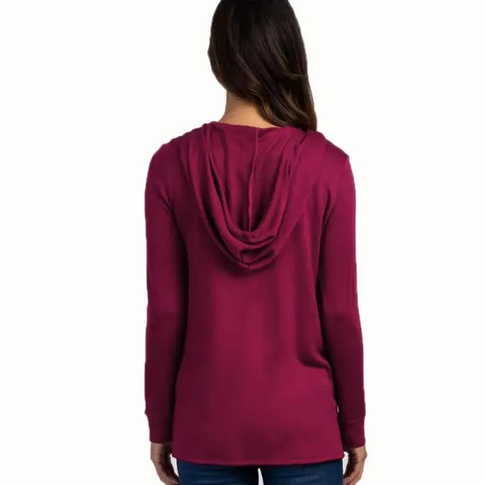 Pull à capuche à manches longues pour femme enceinte