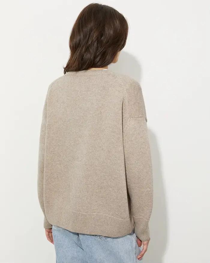 Pull à col rond pour femme, coupe ample, nouvelle collection automne et hiver