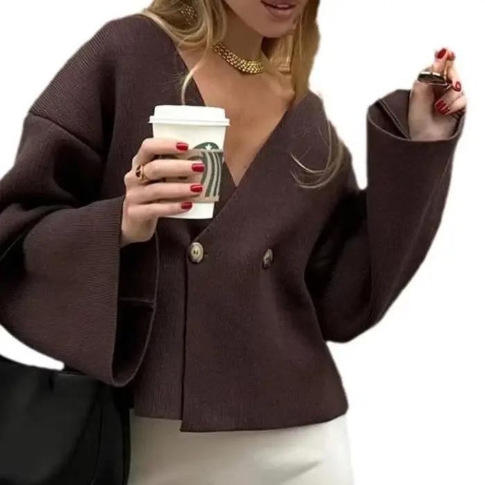 Pull tricoté pour femmes d'automne avec Style élégant