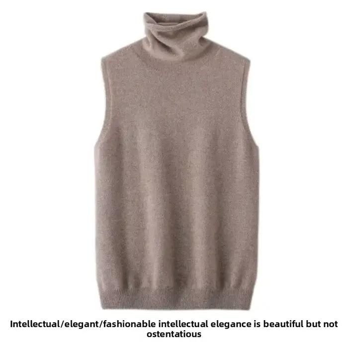 Pull en laine tricoté à col haut