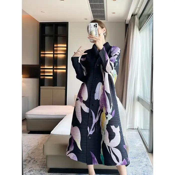 Ata Yake-Cardigan à poitrine plissée pour femme
