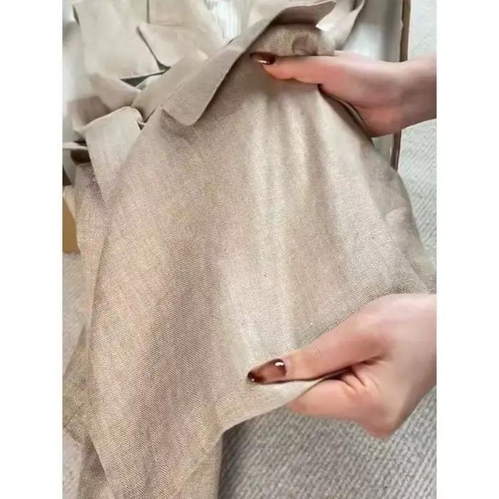 Gilet froncé à la taille en lin blanc pour femmes décontracté et polyvalent pour les occasions estivales et urbaines