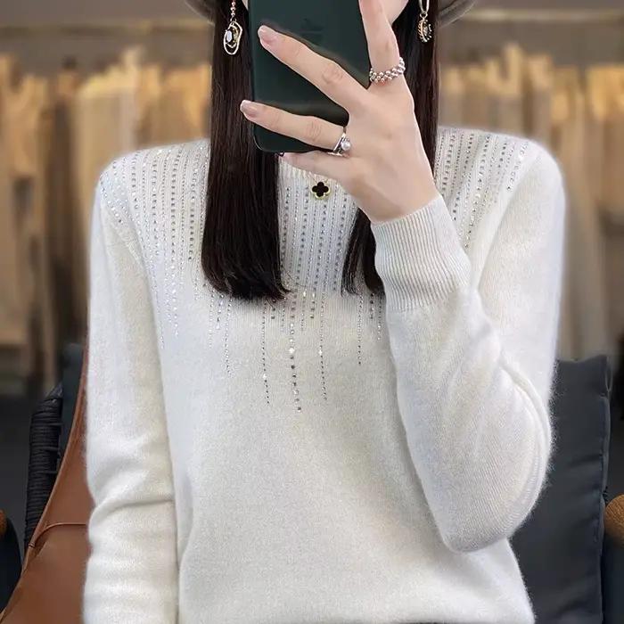 Pull épais et chaud à manches longues pour femme