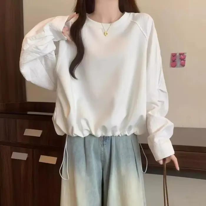 Pull à manches longues et col rond pour femme