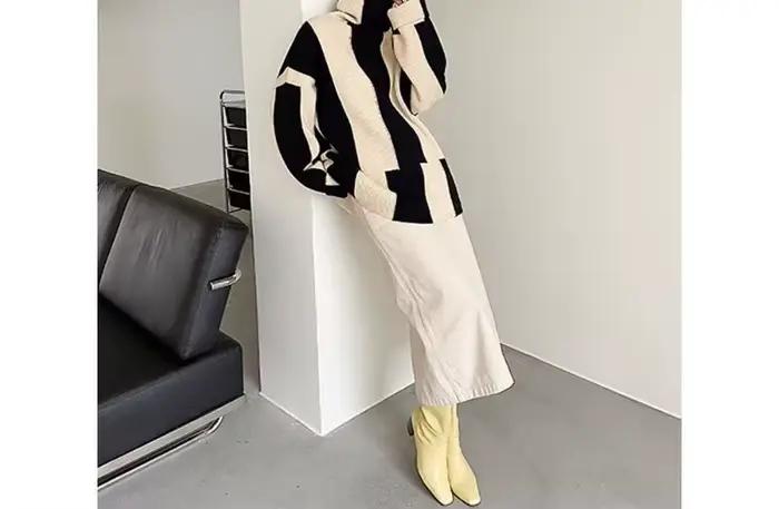 2025 pull à col roulé femmes automne et hiver nouveau vêtement extérieur ample Style paresseux mode épaissi