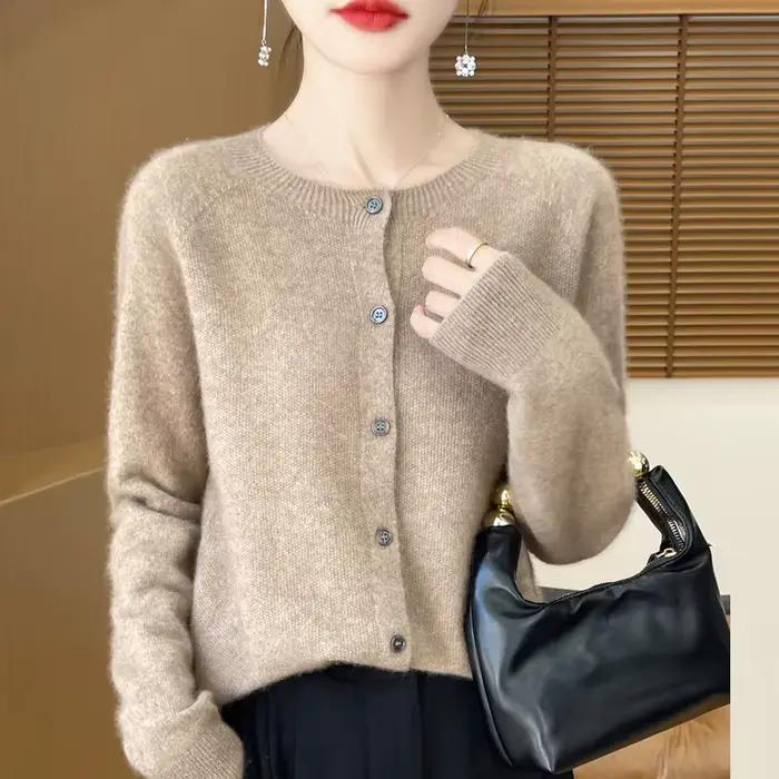 Cardigan en laine mérinos pour femme
