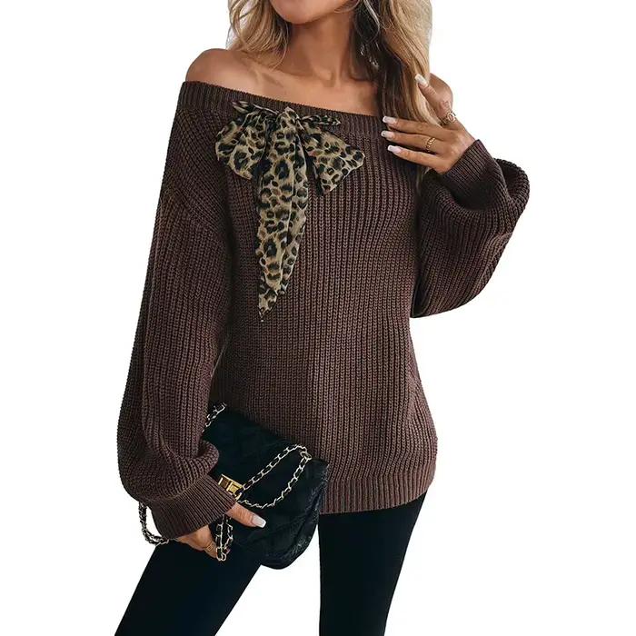 Pull tricoté rétro à col rond pour femmes, automne-hiver, confortable et élégant, idéal pour toutes les occasions
