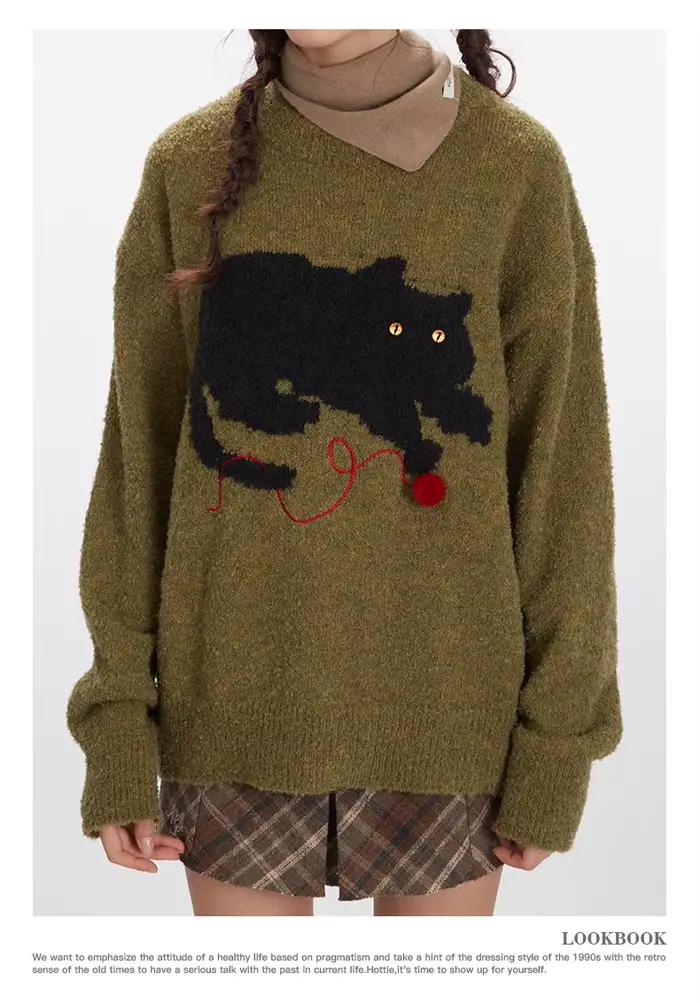 Pull en tricot à manches décontractées pour femmes