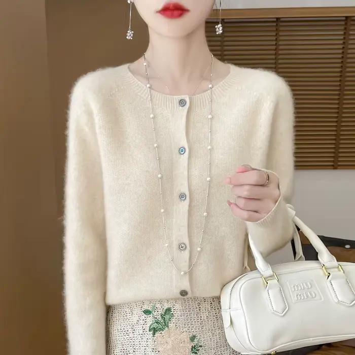 Cardigan en laine mérinos pour femme
