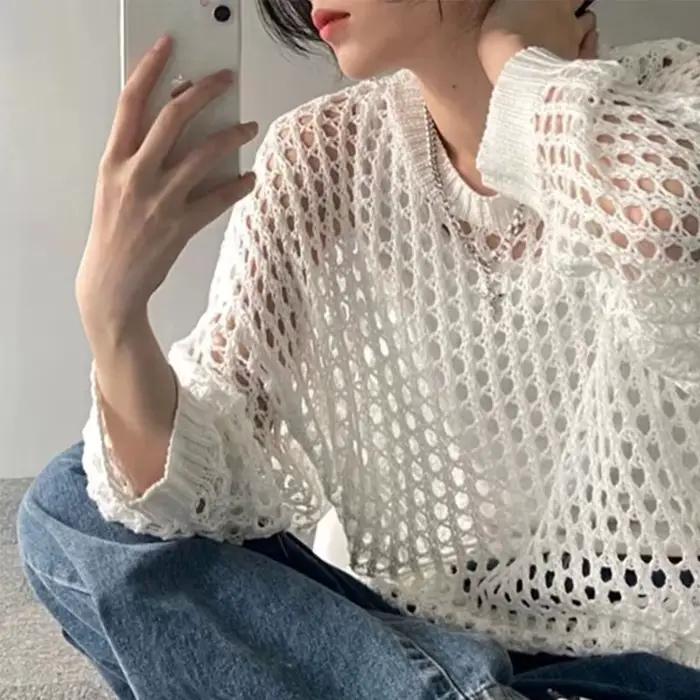 Haut en maille tricotée tendance