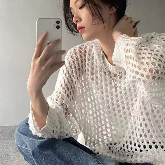 Haut en maille tricotée tendance