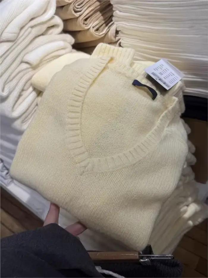 Pull tricoté jaune doux pour femme, col en V, style Y2K, décontracté et chic, pour automne hiver