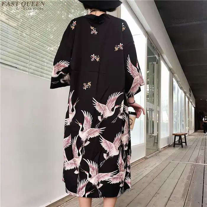Kimono Cardigan femmes hauts et chemisiers japonais Streetwear haut pour femme été 2020 chemise longue