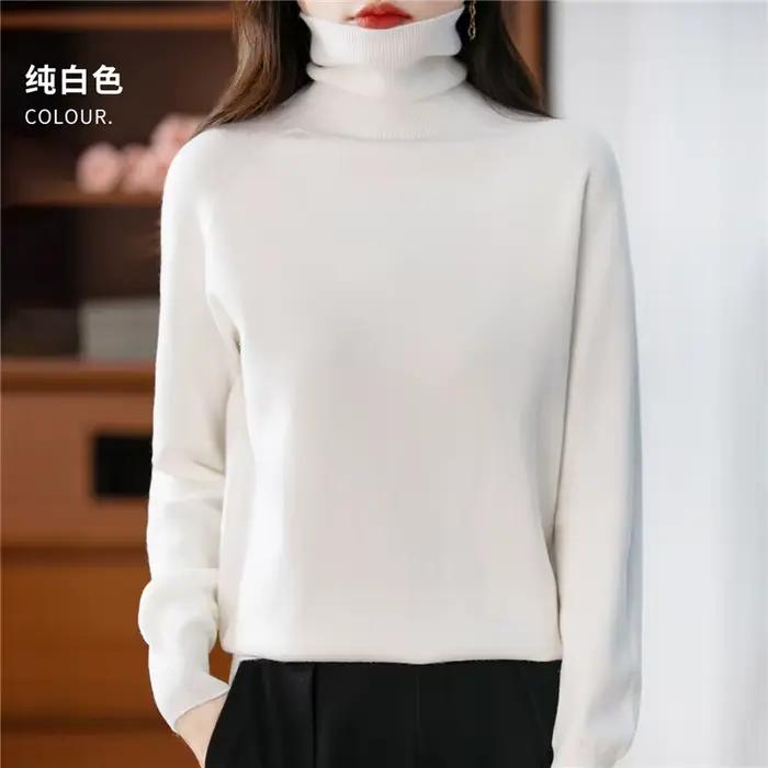 Pull en cachemire 100% laine mérinos pour femme