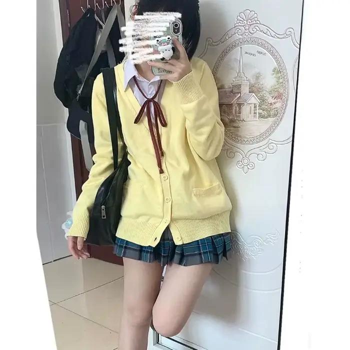 Pull Uniforme Jaune Anime pour Femme