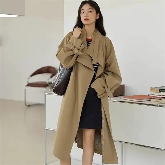 Coupe-vent femme 2025 printemps automne col montant élégant vêtement d'extérieur