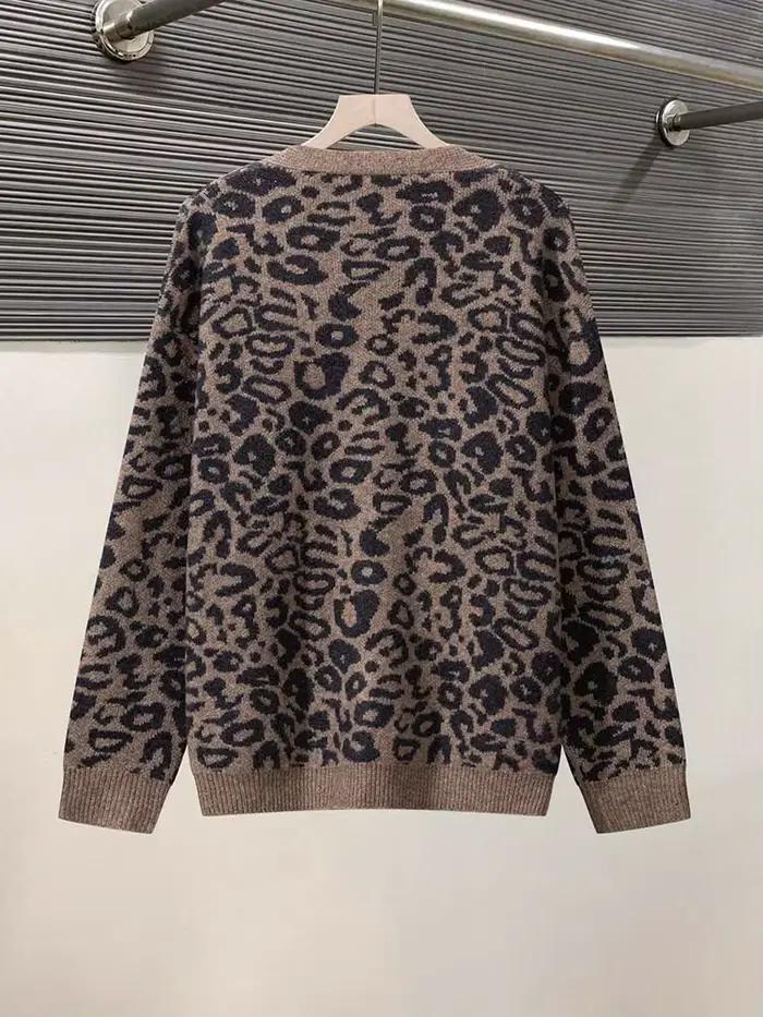 Pull cardigan boutonné à manches longues et col en v pour femme