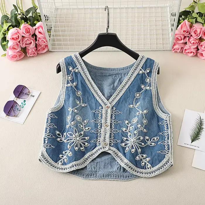 Boho Queens 2025 bohème broderie florale jarretelle gilet frange veste Cowgirl gland