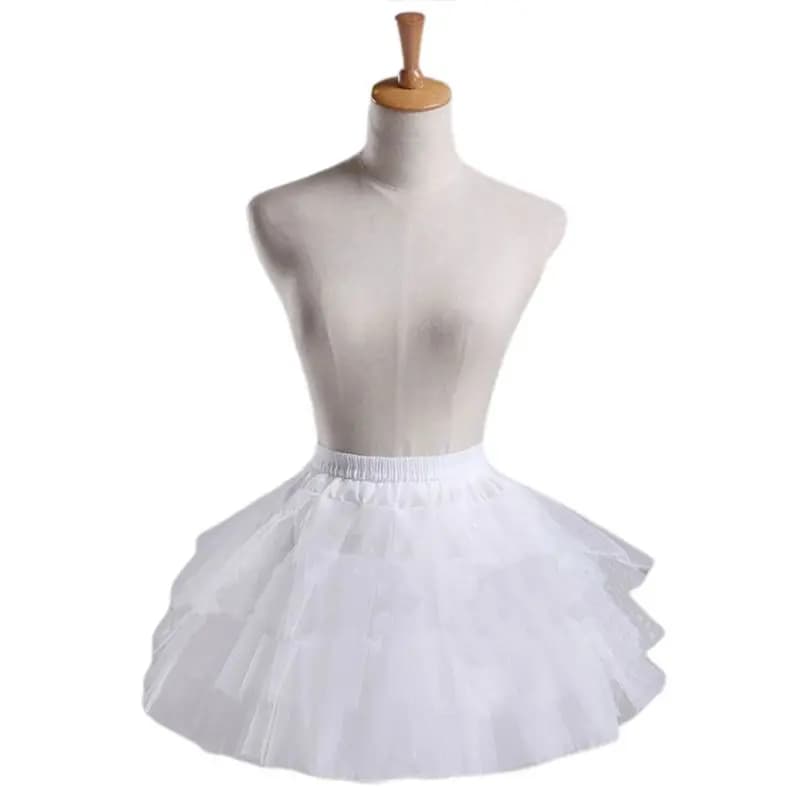 Jupon Cosplay pour filles, jupe bouffante à taille élastique, court, sans cerceaux