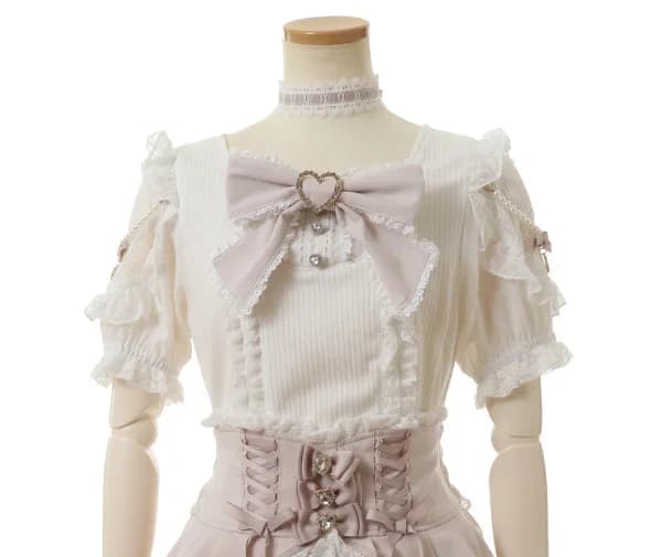 Chemise à Manches Courtes avec Grand Nministériels d pour Femme, Pull Lolita, Série de Liz Succion J